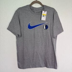 Nike Dallas Mavericks Shirt Mens Small NBA Basketball Logo Tee Tshirt Gray NEW